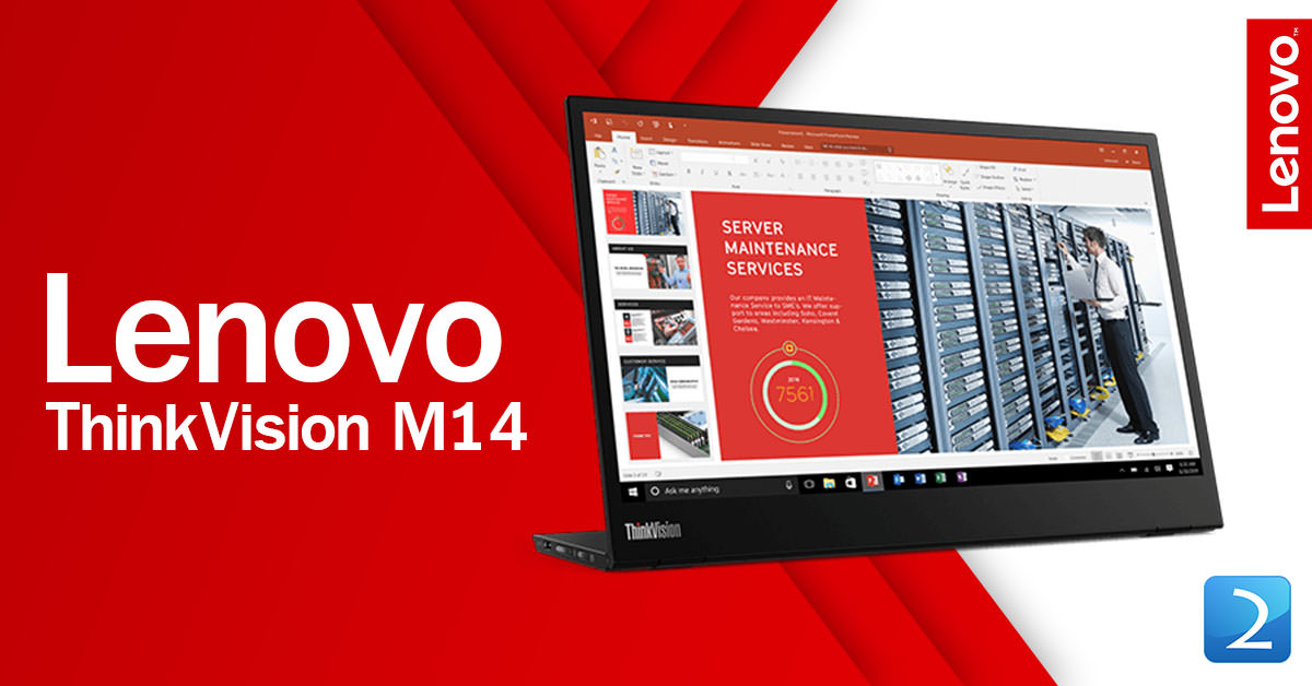 高速 割引 2025 東日本 Lenovo ThinkVision M14 (メーカー保証残あり) ディスプレイ・モニター本体